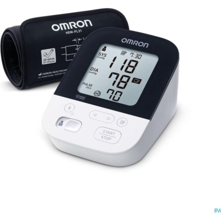 Omron M4 Intelli HEM-7155T-EBK Blodtryksmåler Sort Hvid